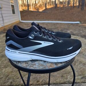 Brooks Ghost 15 1103931D012 Black/White Running Shoes Sneakers Men's Size 14 D